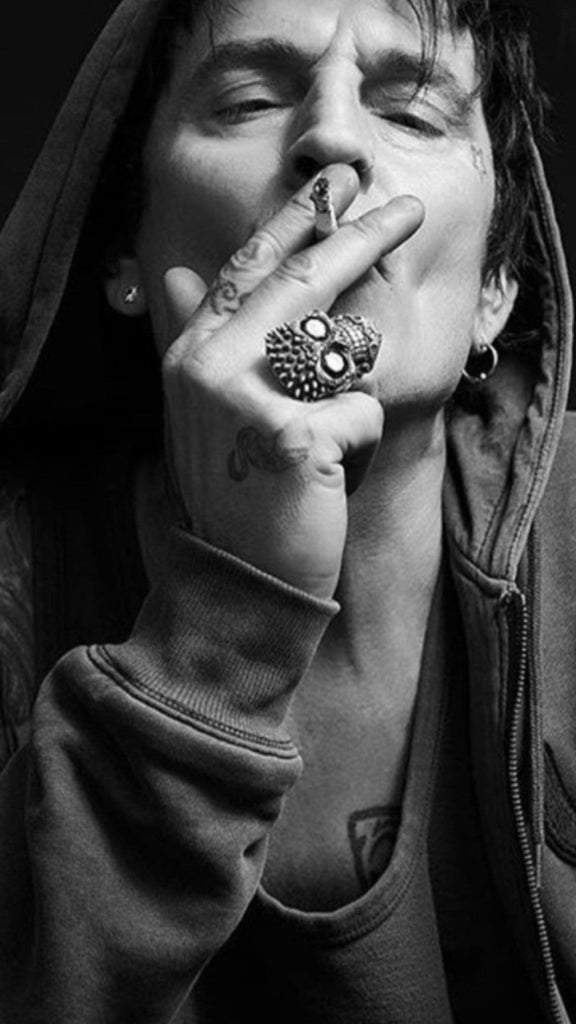 Tommy Lee Rocking His Xtina Skull Ring X True Religion Jeans “This is True” digital campaign. 2017