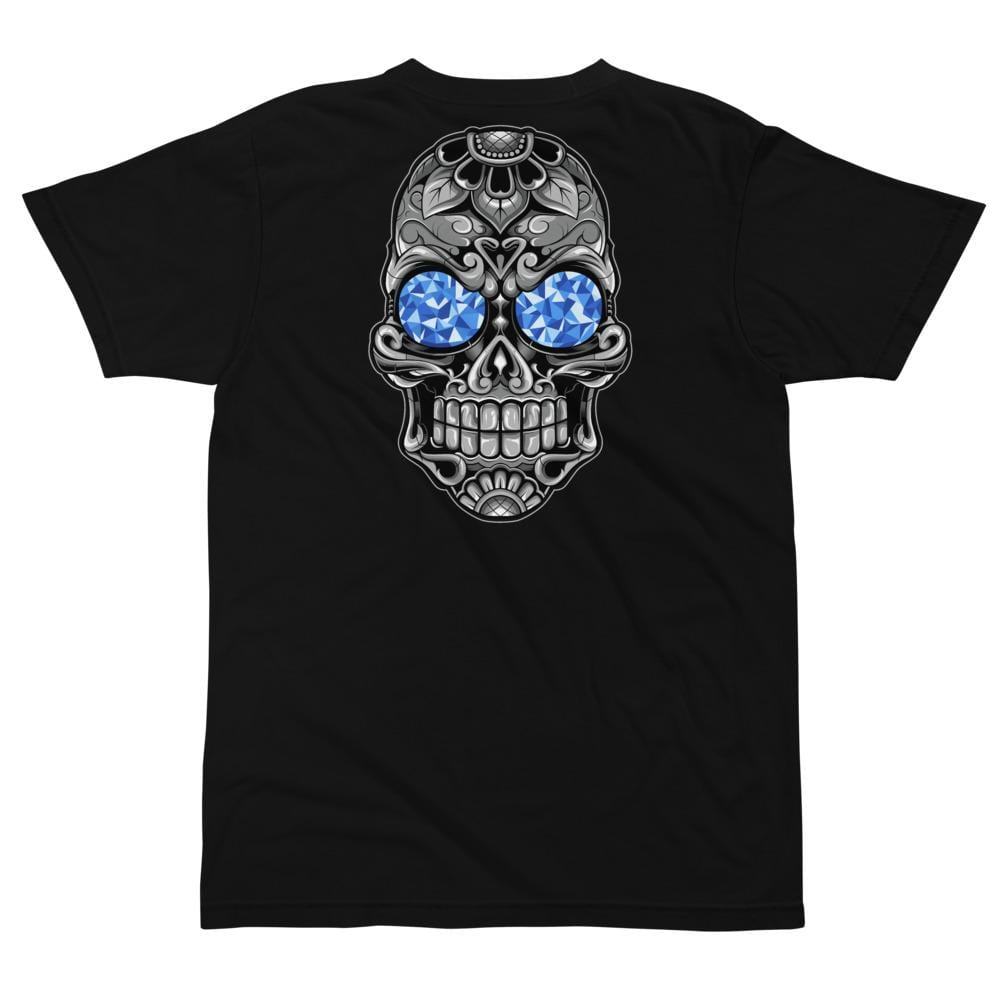 Blue Calavera Skull T Shirt-Apparel-AJT Jewellery