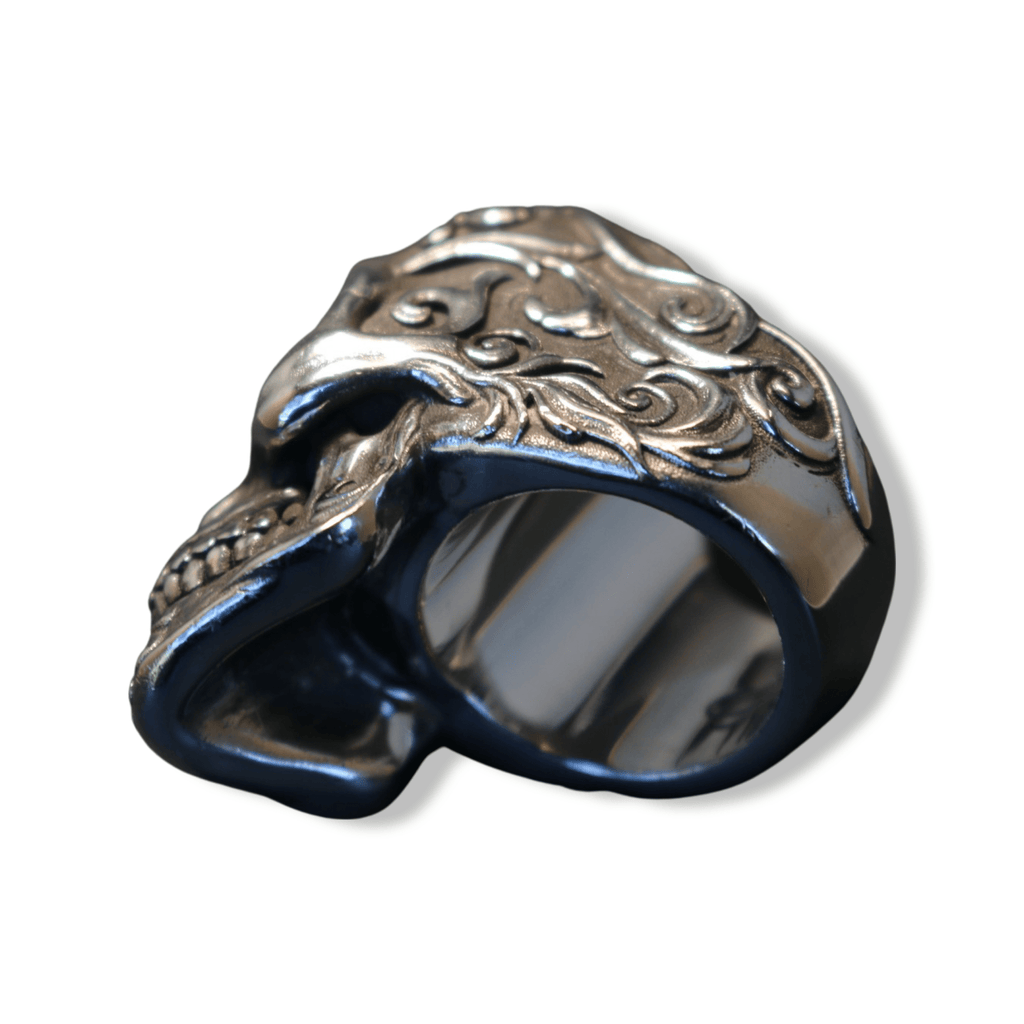 Filigree Anatomical Skull Ring-Ring-AJT Jewellery 