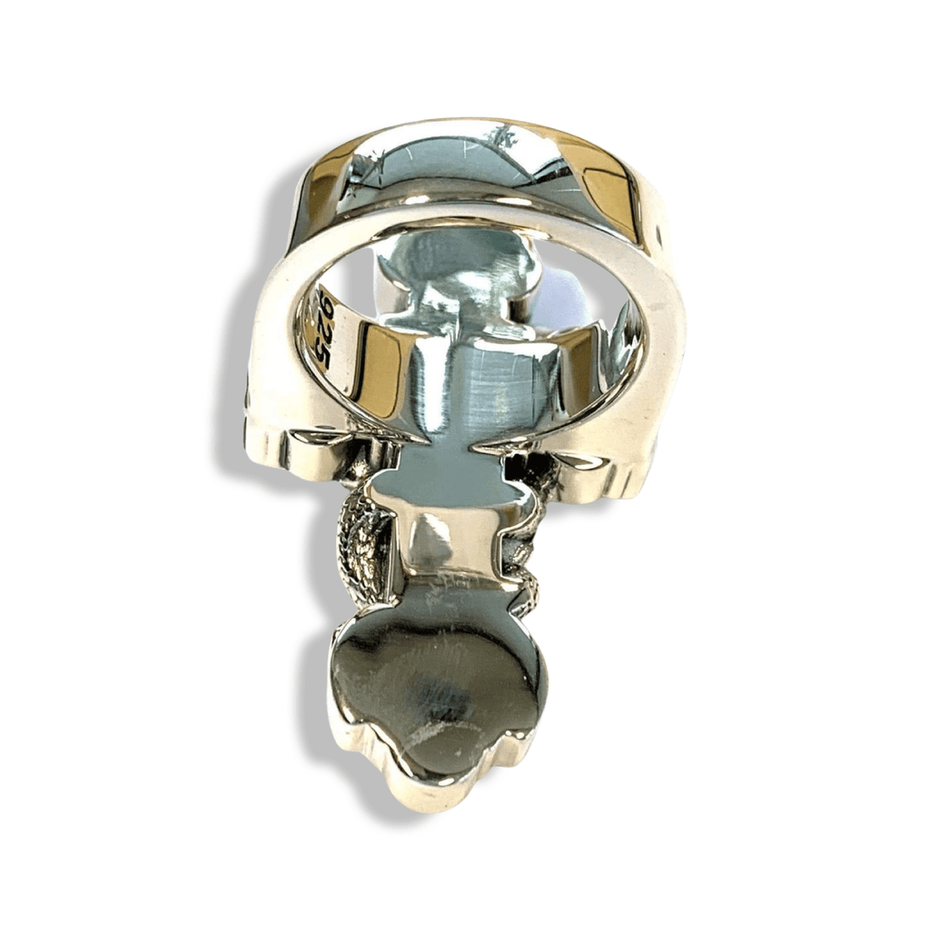 Rosario Silver Cross Ring-Ring-AJT Jewellery 