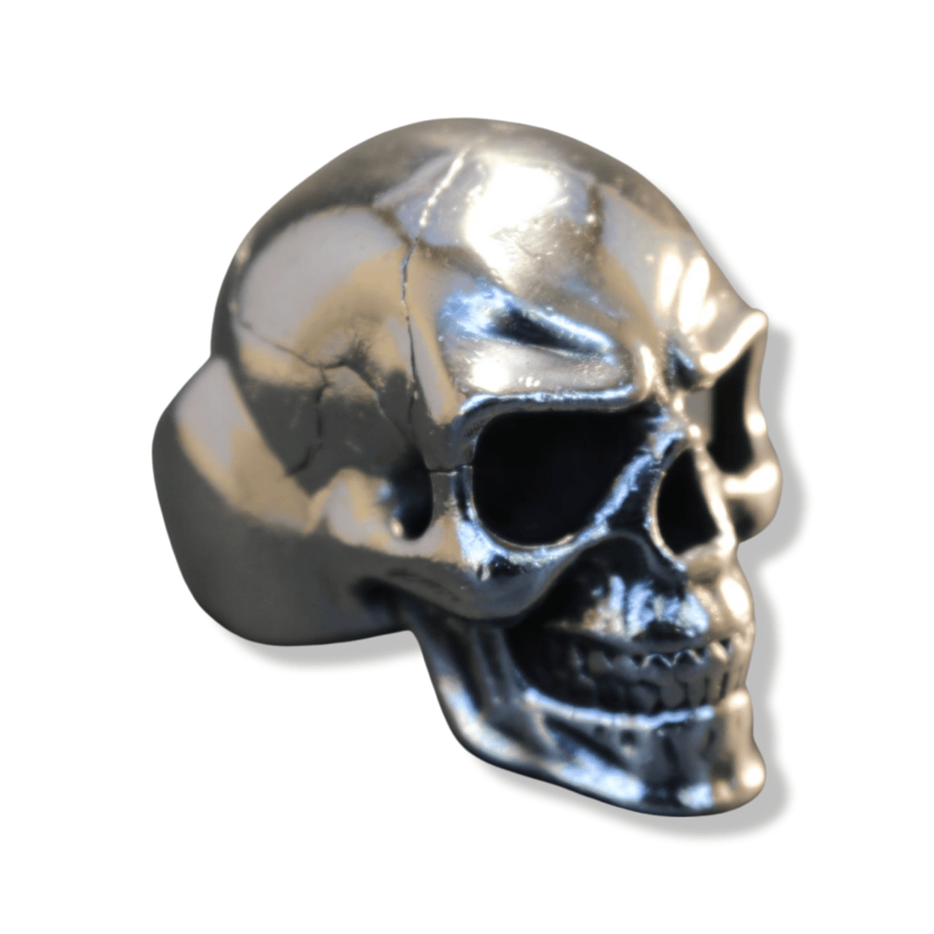 Silver Anatomical Skull Ring-Ring-AJT Jewellery 