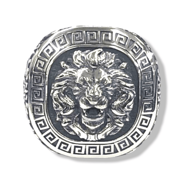 Sterling Silver Lion Pinky Ring-Ring-AJT Jewellery 