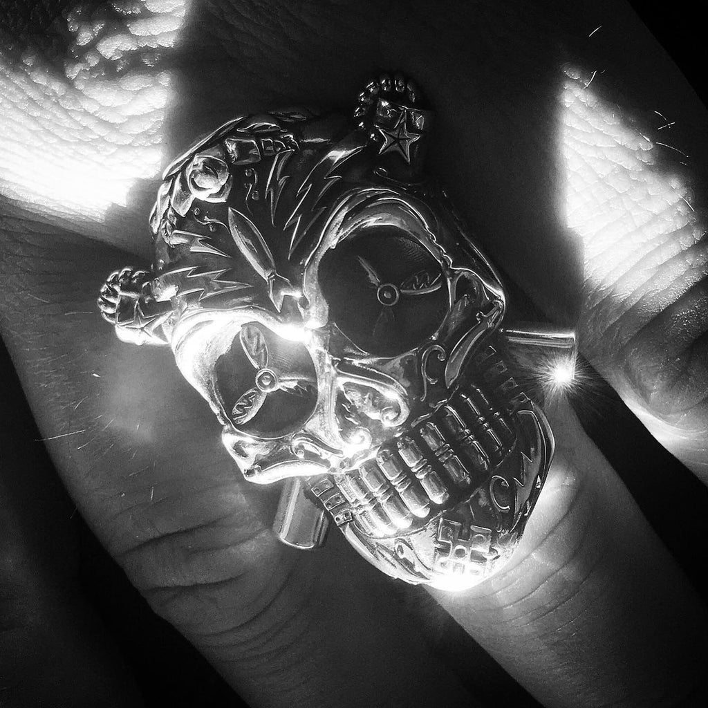 Client Rocking his Lucky Skull...