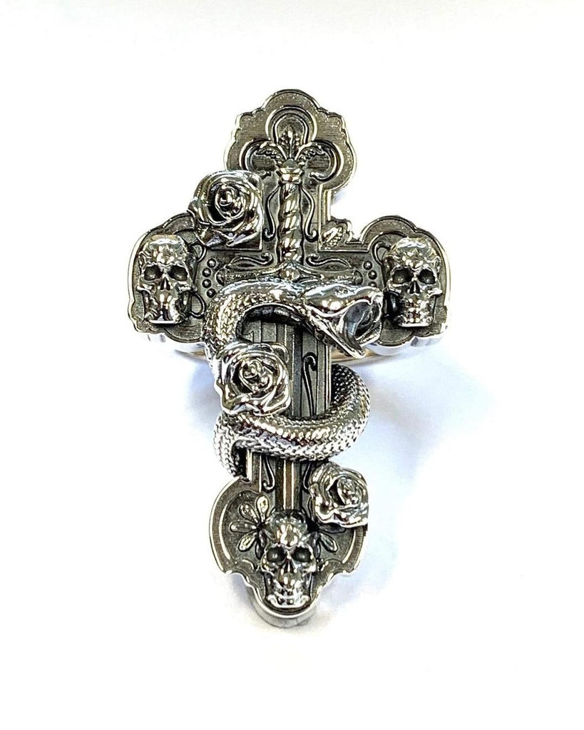 ROSARIO CROSS RING ✝️💀 @ajtjewellery...