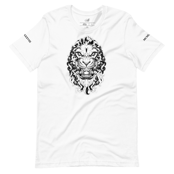 Angry Lion White T-Shirt-Apparel-AJT Jewellery 