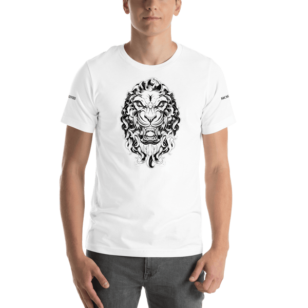 Angry Lion White T-Shirt-Apparel-AJT Jewellery 