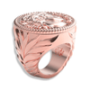 Rose Gold Caesar Roman Coin Ring | 18ct Solid Rose Gold Roman Signet Ring-Ring-AJT Jewellery 
