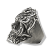 Majesty Skull Ring | Sterling Silver Baroque Crowned Mens Skull Ring-Ring-AJT Jewellery 