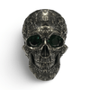 American Dream Skull Ring | Sterling Silver USA Mens Skull Ring with Gemstones-Ring-AJT Jewellery 