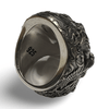 American Dream Skull Ring | Sterling Silver USA Mens Skull Ring with Gemstones-Ring-AJT Jewellery 