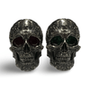 American Dream Skull Ring | Sterling Silver USA Mens Skull Ring with Gemstones-Ring-AJT Jewellery 