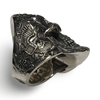 American Dream Skull Ring | Sterling Silver USA Mens Skull Ring with Gemstones-Ring-AJT Jewellery 