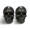 American Dream Skull Ring | Sterling Silver USA Mens Skull Ring with Gemstones-Ring-AJT Jewellery 
