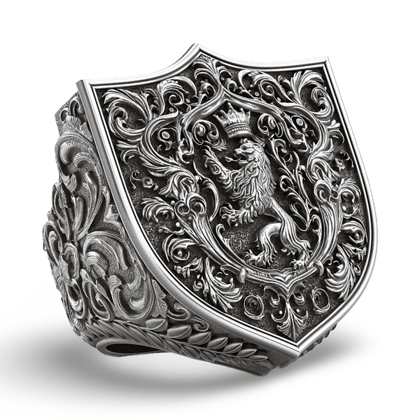 Dominus Lion Signet Ring-Ring-AJT Jewellery 