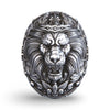 Valerian Lion Ring | Sterling Silver Mens Roman Lion Ring-Ring-AJT Jewellery 