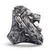 Valerian Lion Ring | Sterling Silver Mens Roman Lion Ring-Ring-AJT Jewellery 