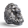 Valerian Lion Ring | Sterling Silver Mens Roman Lion Ring-Ring-AJT Jewellery 