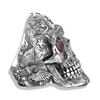 American Dream Skull Ring | Sterling Silver USA Mens Skull Ring with Gemstones-Ring-AJT Jewellery 