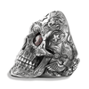 American Dream Skull Ring | Sterling Silver USA Mens Skull Ring with Gemstones-Ring-AJT Jewellery 