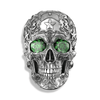 American Dream Skull Ring | Sterling Silver USA Mens Skull Ring with Gemstones-Ring-AJT Jewellery 
