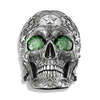 American Dream Skull Ring | Sterling Silver USA Mens Skull Ring with Gemstones-Ring-AJT Jewellery 