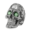 American Dream Skull Ring | Sterling Silver USA Mens Skull Ring with Gemstones-Ring-AJT Jewellery 
