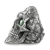 American Dream Skull Ring | Sterling Silver USA Mens Skull Ring with Gemstones-Ring-AJT Jewellery 
