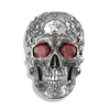 American Dream Skull Ring | Sterling Silver USA Mens Skull Ring with Gemstones-Ring-AJT Jewellery 