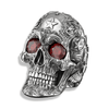 American Dream Skull Ring | Sterling Silver USA Mens Skull Ring with Gemstones-Ring-AJT Jewellery 