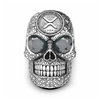 XRP Skull Ring | Sterling Silver Ripple Crypto Mens Ring-Ring-AJT Jewellery 