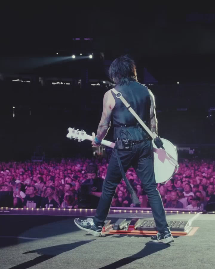 Richard Fortus performing with his AJT Solid Silver Filigree Bracelet