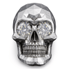Spectre Skull Ring | Sterling Silver Diamond Cut Iced Out Skull Ring-Ring-AJT Jewellery 