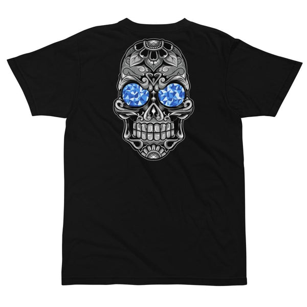 Blue Calavera Skull T Shirt-Apparel-AJT Jewellery 