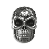 La Stella Studded Sterling Silver Skull Ring | Star Studded Mens Skull Ring-Ring-AJT Jewellery 
