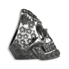 La Stella Studded Sterling Silver Skull Ring | Star Studded Mens Skull Ring-Ring-AJT Jewellery 