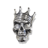 Castle Crown Skull Ring | Sterling Silver Crowned Skull Mens Ring-Ring-AJT Jewellery 