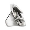 Cowboy Skull Ring | Sterling Silver Western Cowboy Hat Skull Ring-Ring-AJT Jewellery 