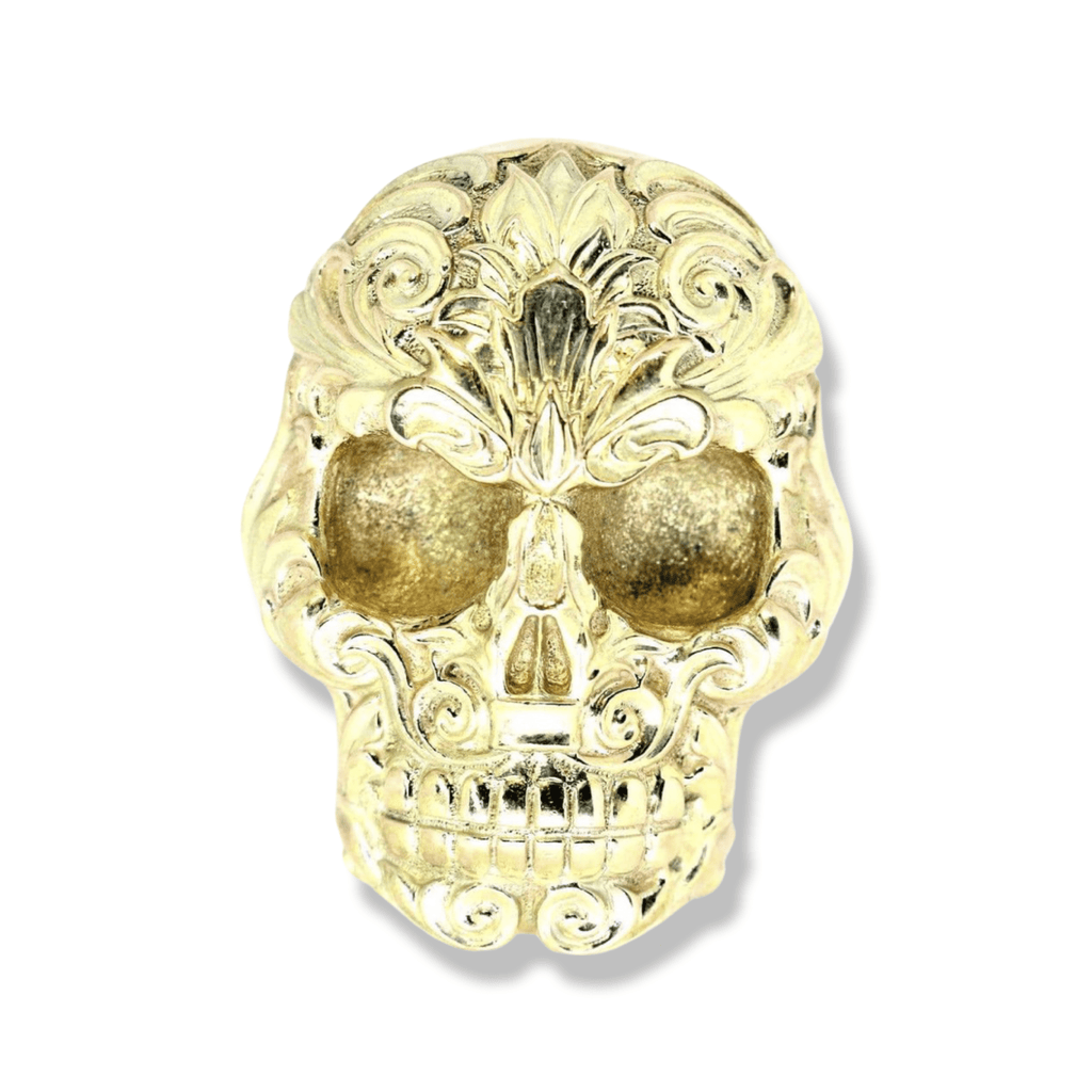 18kt Yellow Gold Baroque Skull Ring-Ring-AJT Jewellery 