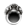 Japanese Samurai Demon Warrior Mask Ring | Sterling Silver Oni Mens Ring-Ring-AJT Jewellery 