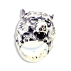 Sterling Silver Wolf Ring | Mens Black Wolf Head Ring-Ring-AJT Jewellery 
