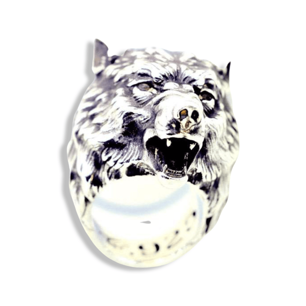 Sterling Silver Wolf Ring-Ring-AJT Jewellery 