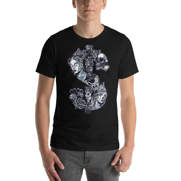 Money Beast Short Sleeve T Shirt | AJT Jewellery Mens Skull Graphic Tee-AJT Jewellery 