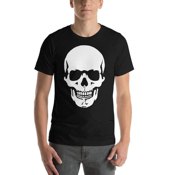 AJT Short Sleeve Skull T Shirt | Mens Black Skull T Shirt-Apparel-AJT Jewellery 