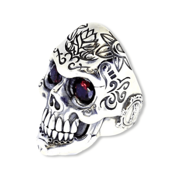 Santa Maria Sugar Skull Ring-Ring-AJT Jewellery 