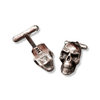 Skull Cufflinks | Sterling Silver Mens Skull Cuff Links-Accessories-AJT Jewellery 