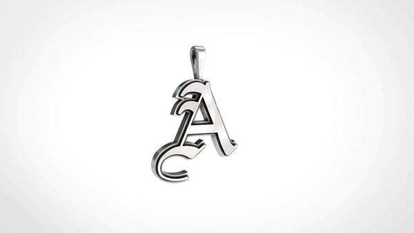 Alphabet Charm Pendant-Pendant-AJT Jewellery 