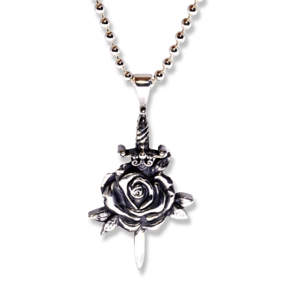 Rozalia Dagger Silver Pendant | Sterling Silver Womens Dagger Pendant-Pendant-AJT Jewellery 