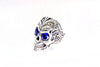 Filigree Anatomical Skull Ring | Sterling Silver Baroque Mens Skull Ring-Ring-AJT Jewellery 