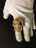 The Regal Gold Skull Ring | 9ct Gold Mens Baroque Skull Ring-Ring-AJT Jewellery 