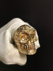 The Regal Gold Skull Ring | 9ct Gold Mens Baroque Skull Ring-Ring-AJT Jewellery 